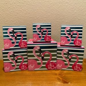 Flamingo Decorative Storage Nesting Boxes Set Of 6, Flamingo Storage Boxes